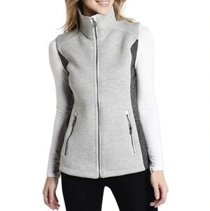 Kuhl Grey Gray Kestral Vest Full Zip XS Pockets
